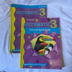 Abeka 3rd Grade Arithmetic Set Tests Speed Drills Work Text Teacher Answer Key